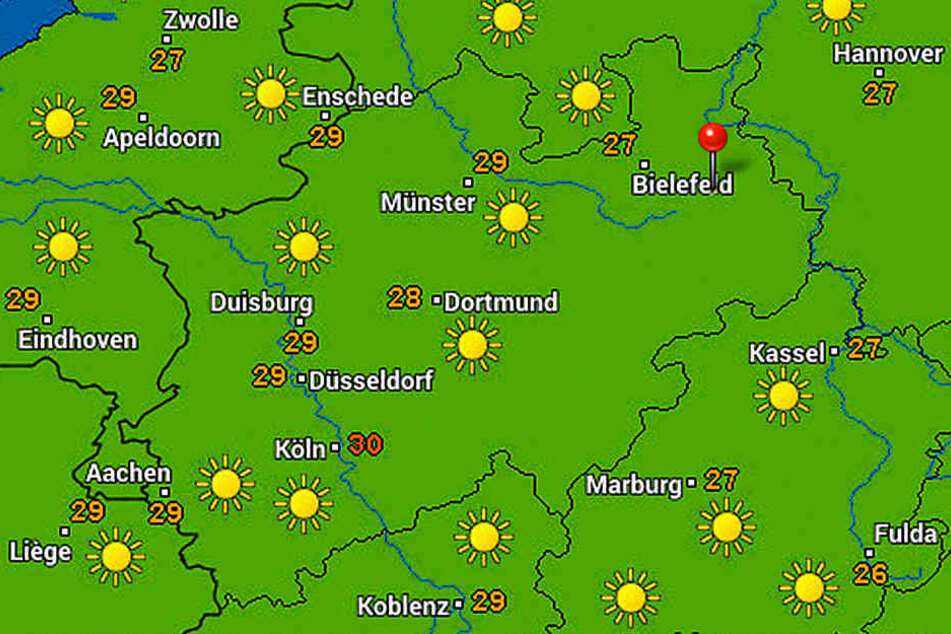 Von Wolken ist nicht viel zu sehen.