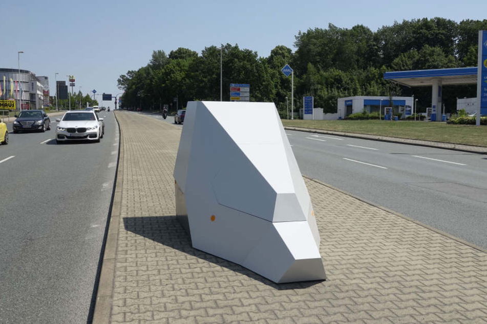 Der Blitzer wurde am Mittwoch an der Leipziger Straße getestet.