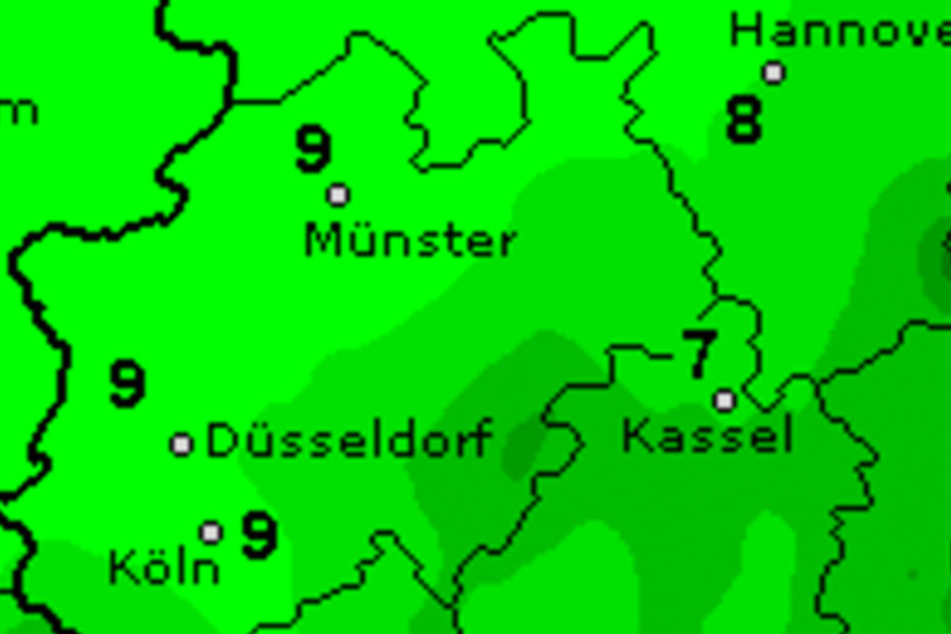 Tagsüber liegen die Temperaturen bei etwa 10 Grad.