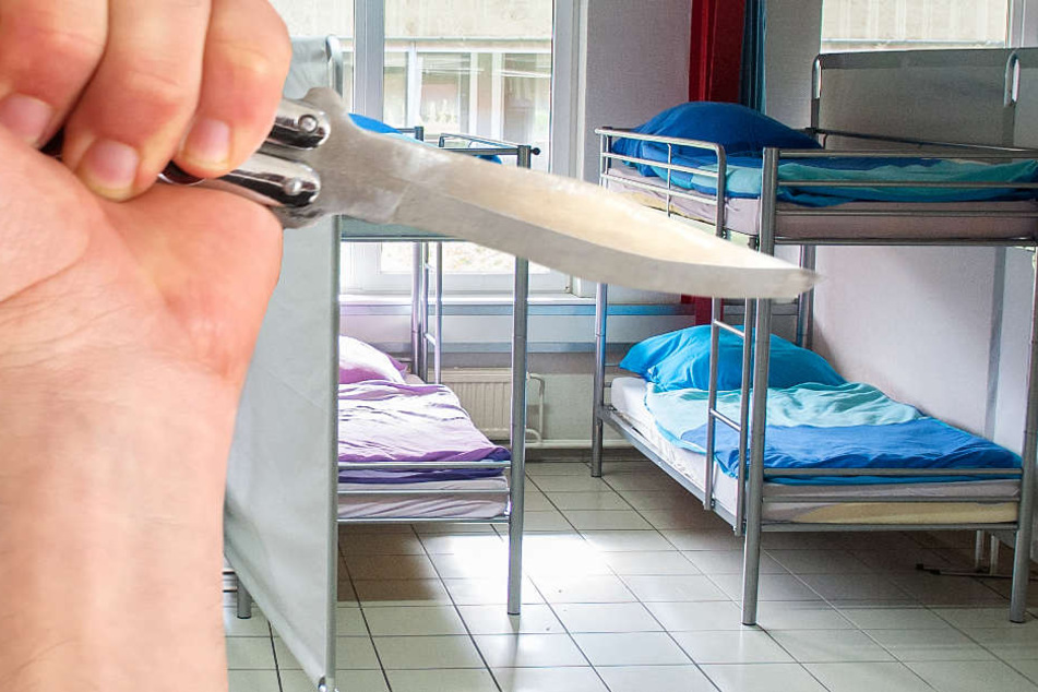 Der Angriff mit einem Messer erfolgte in einer Flüchtlingsunterkunft (Symbolbild).