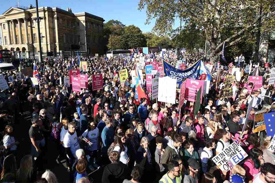 Teilnehmer einer Demonstration für ein zweites Brexit-Referendum.