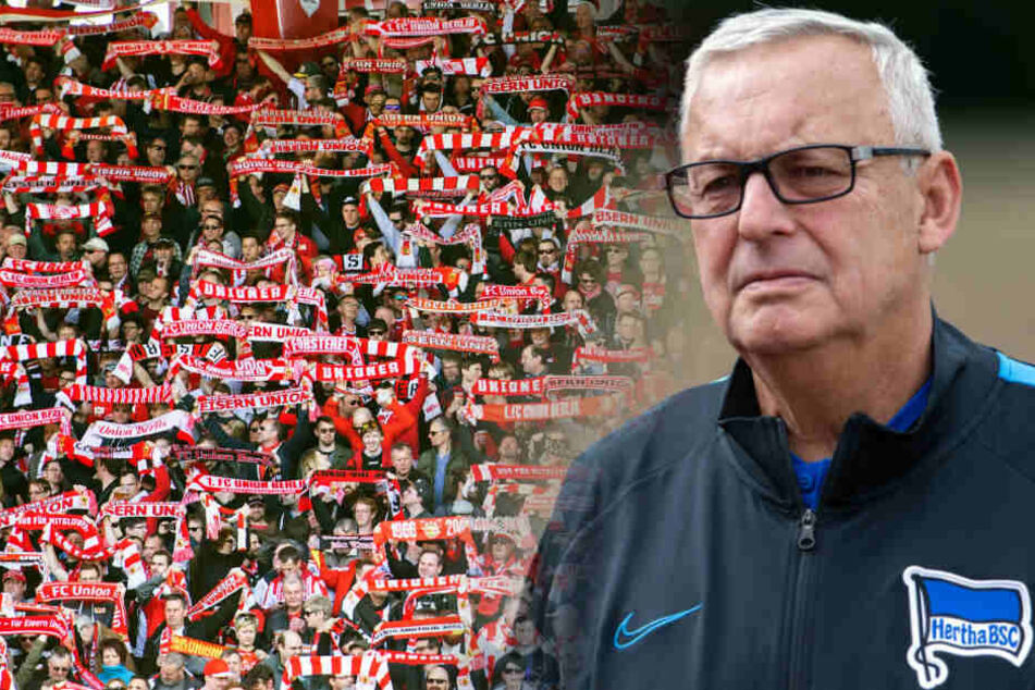 Hertha-Präsident Werner Gegenbauer hat das Stadion-Erlebnis bei Union Berlin gelobt (Bildmontage).