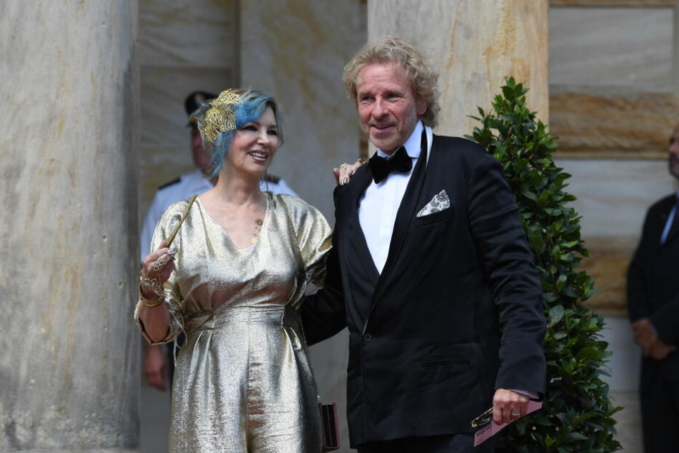 Entertainer Thomas Gottschalk und seine Frau Thea bei der Premiere der Bayreuther Festspiele 2018.