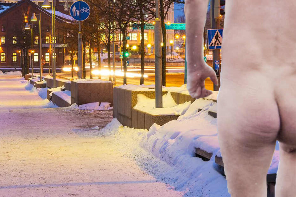 Splitterfasernackt lief der Mann auf der Straße rum. (Symbolbild)