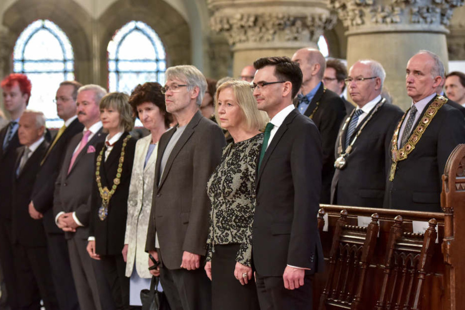 Zur Amtseinführung des TU-Rektors Gerd Strohmeier (42) kam auch Bundesforschungsministerin Johanna Wanka (66).