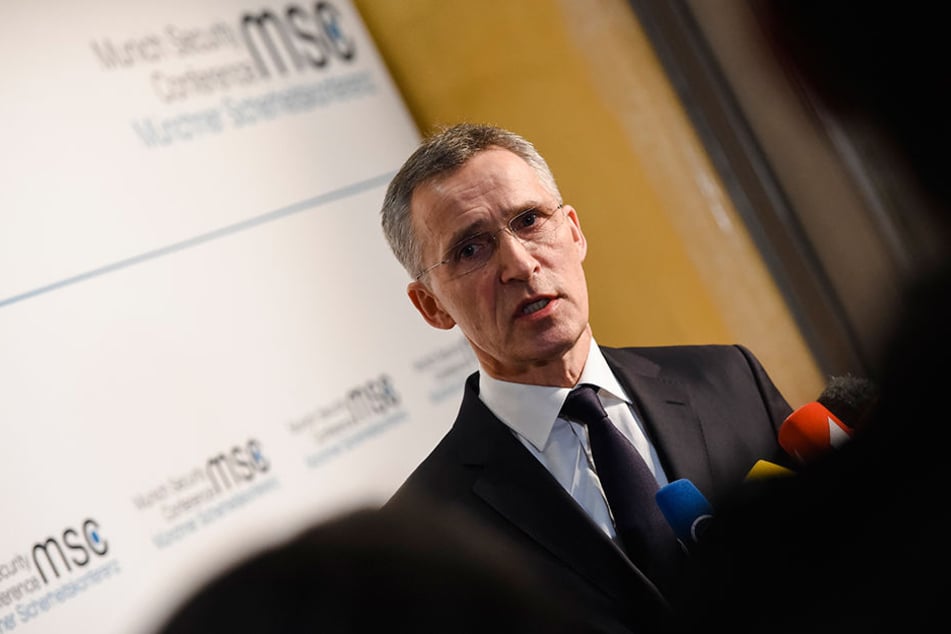 Nato-Generalsekretär Jens Stoltenberg bei der 54. Münchner Sicherheitskonferenz im Hotel Bayerischer Hof.