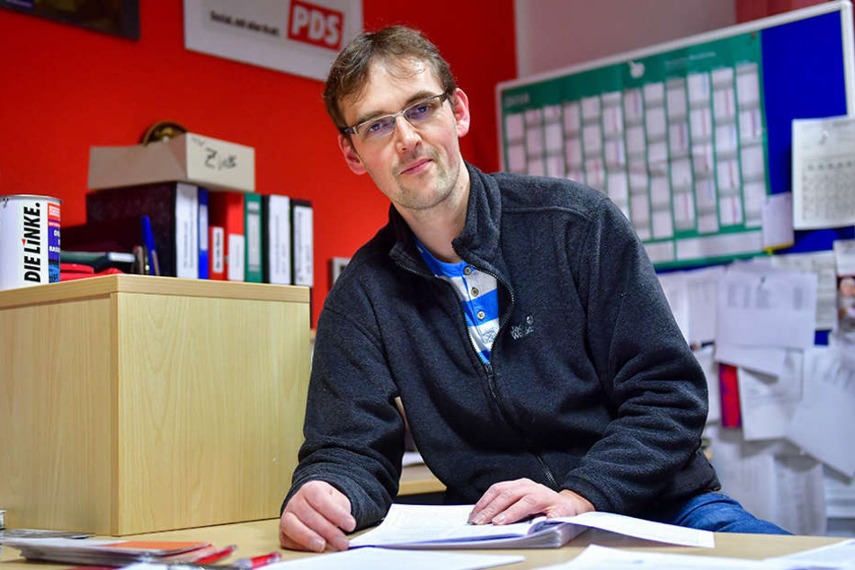 Linken-Chef Tim Detzner (38) möchte über den Namen "Mohren Apotheke" diskutieren.