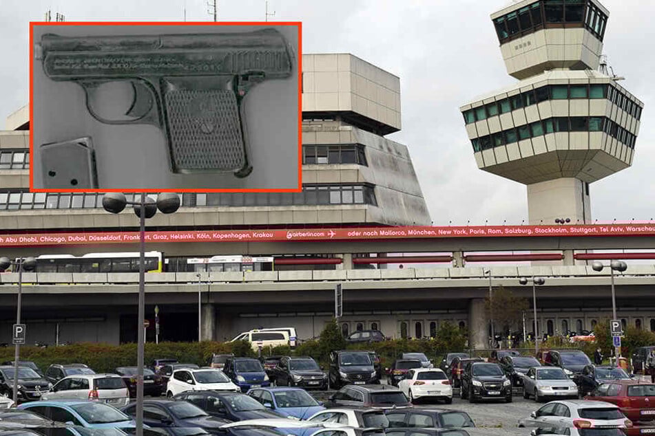 Am Flughafen Tegel wurde eine Seniorin (76) mit dieser Schreckschusswaffe erwischt.