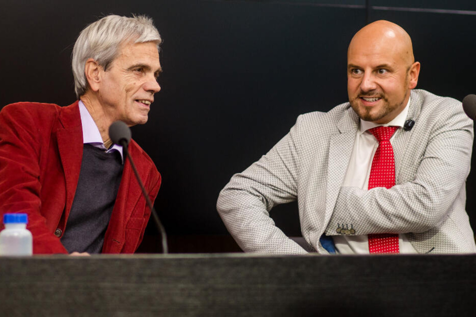 Wolfgang Gedeon (links) ist mittlerweile fraktionslos. Der Landesvorstand will Stefan Räpple (rechts) loswerden.