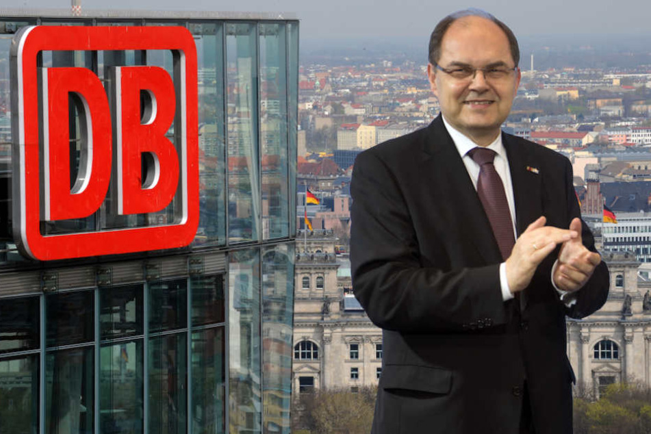 Zieht es Ex-Bundesminister Christian Schmidt (60, CSU) zur Deutschen Bahn. (Bildmontage)