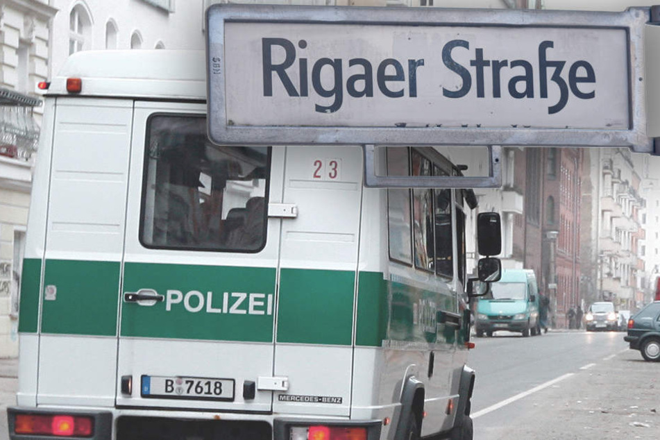 Die Rigaer Straße ist bekannt für seine linke Szene. Bereits in den letzten Wochen kam es im Vorfeld des G20-Gipfel auch in Berlin zu Ausschreitungen im Kiez. (Bildmontage)