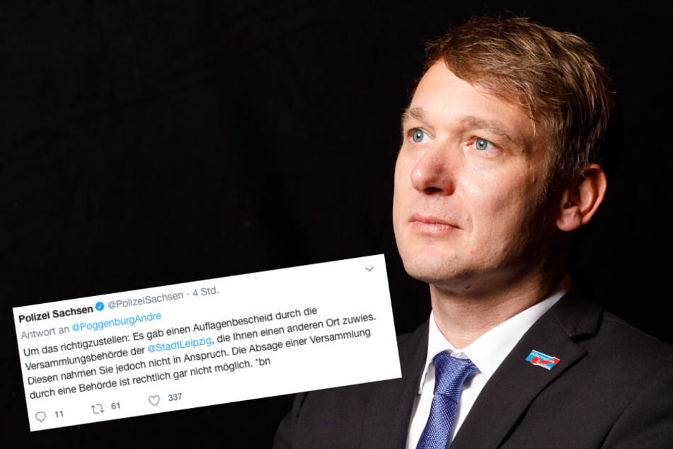 André Poggenburg hat auf Twitter versucht, die Absage seiner AdP-Demo als einen Sieg darzustellen. Am Ende musste sich sogar die Polizei einschalten.
