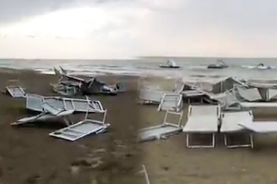 Ein Strandabschnitt von Milano Marittima wurden zum zweiten Mal innerhalb kurzer Zeit verwüstet.