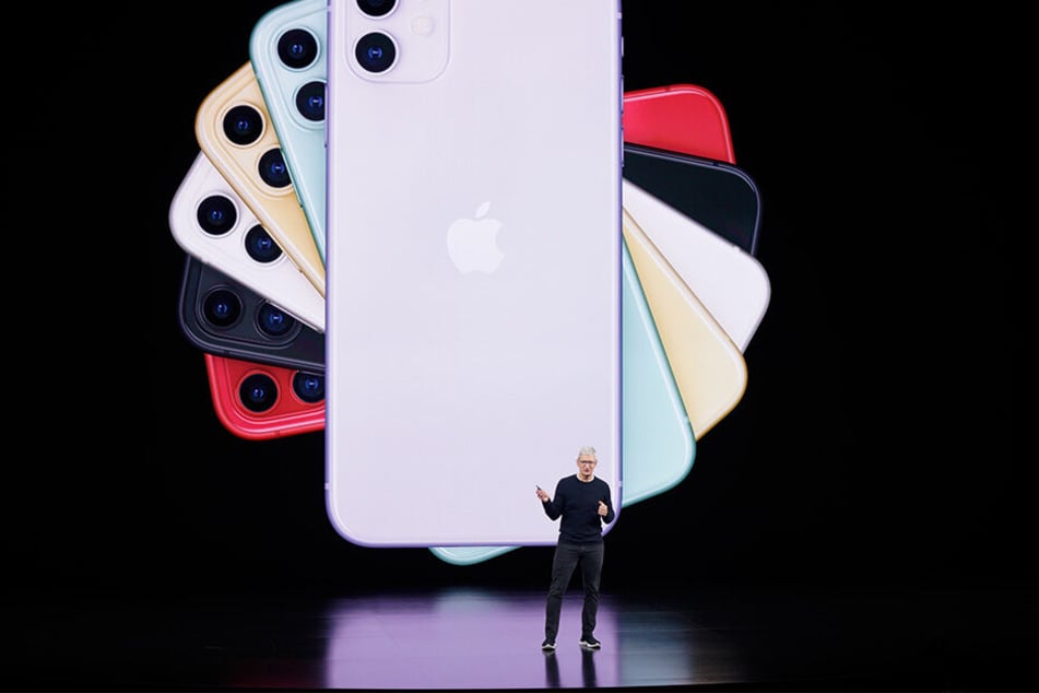Tim Cook (58), Geschäftsführer von Apple, spricht über das neue iPhone bei einer Produktvorstellung.
