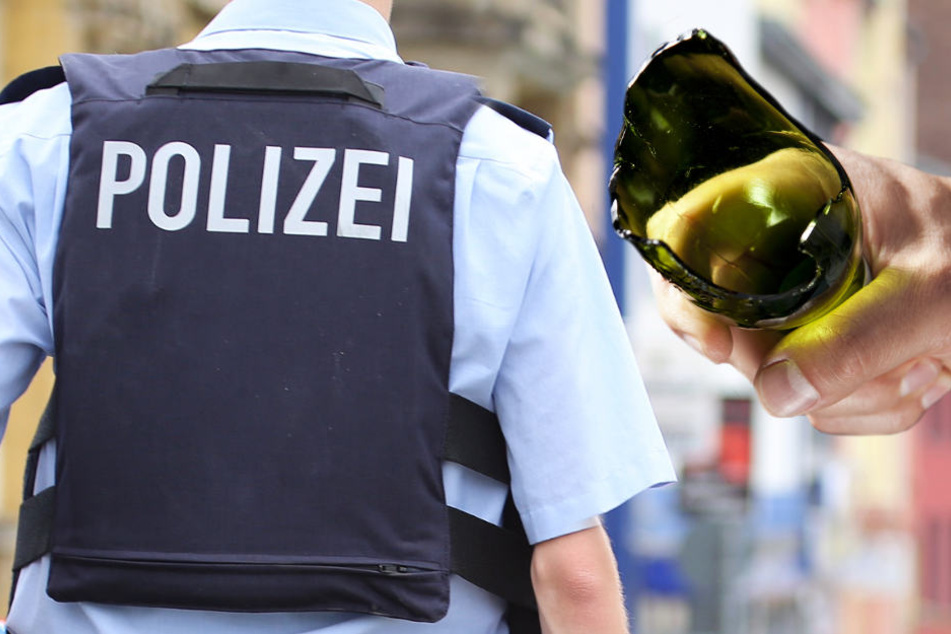 Bei dem Kampf in Würzburg kam auch eine abgebrochene Flasche zum Einsatz (Symbolbild).
