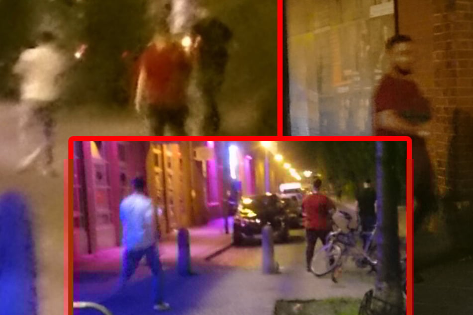 Eine Zeugin des Geschehens konnte von den Verdächtigen drei Bilder mit ihrem Handy aufnehmen.