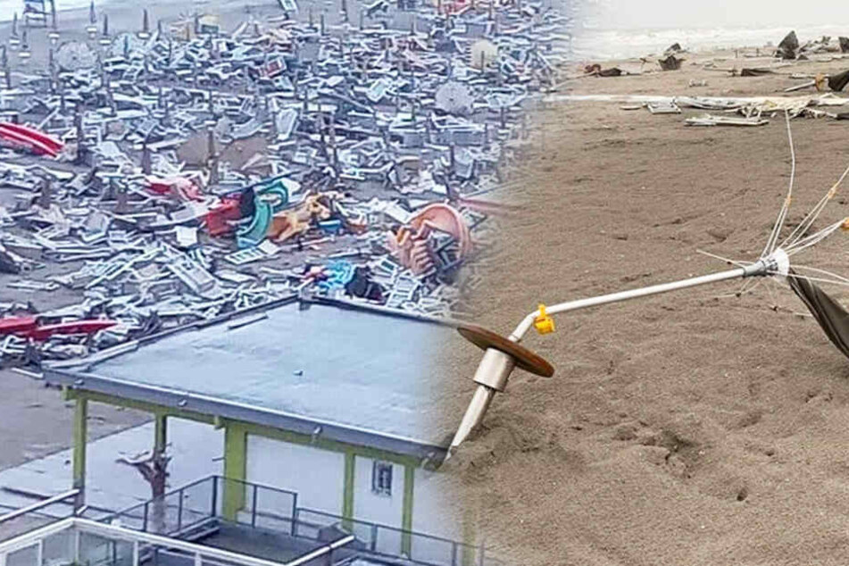 Die Strände des beliebten Urlaubsortes an der Adria wurden komplett verwüstet.