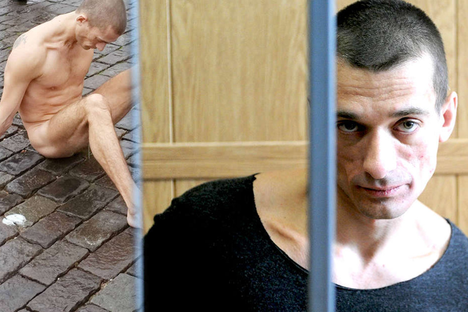 Pjotr Pawlenski (32) hatte sich aus Protest bereits einst den Mund zugenäht oder auch seinen Hodensack auf dem Roten Platz angenagelt.