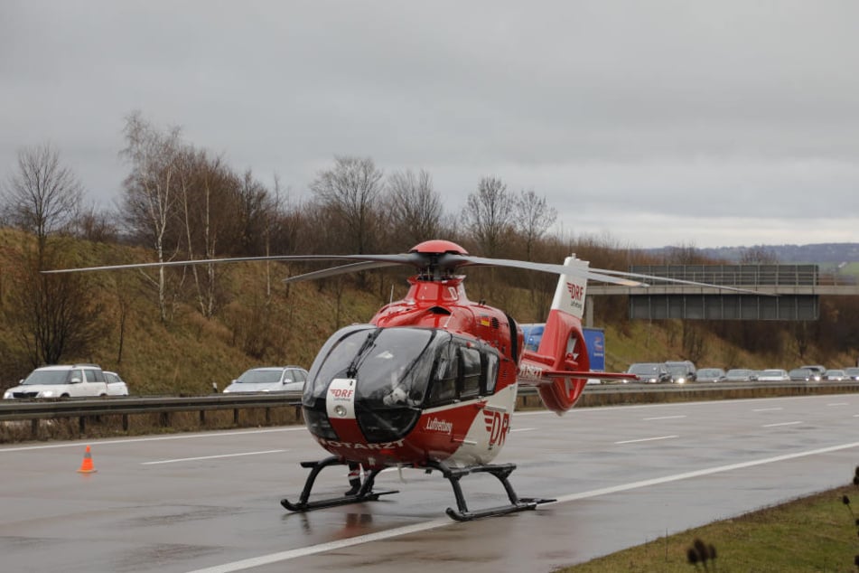 Ein Rettungshubschrauber war im Einsatz.