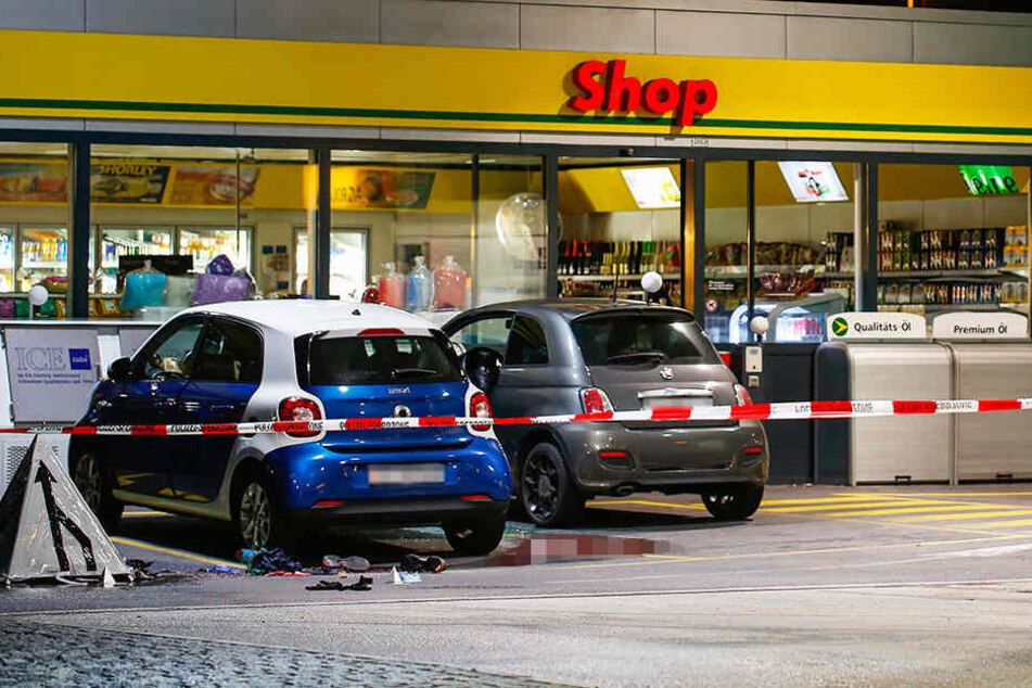 Die Polizei musste den Mann an einer Tankstelle niederschießen, um ihn zu stoppen.
