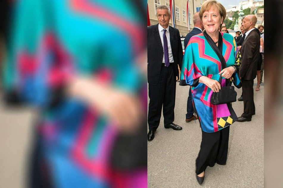 Bei den Salzburger Festspielen zeigte Angela Merkel Farbe.