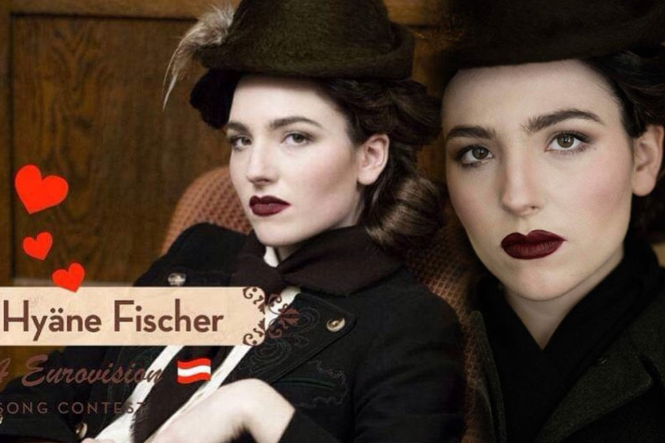 Auf Instagram präsentiert sich Hyäne Fischer im 30er-Jahre-Stil.