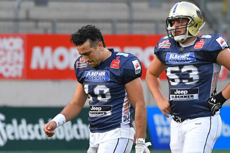 Enttäuschte Gesichter bei Garrett Safron und Hermann Schramm von den Dresden Monarchs.