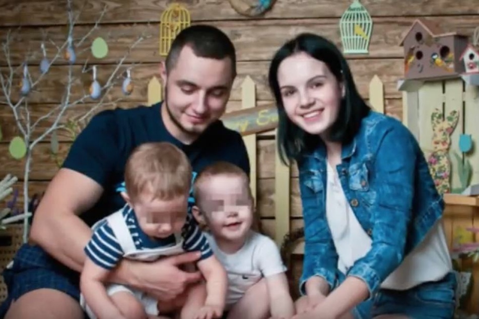 Da war die Familienwelt noch in Ordnung: Dmitry und Margarita mit den beiden Söhnen.