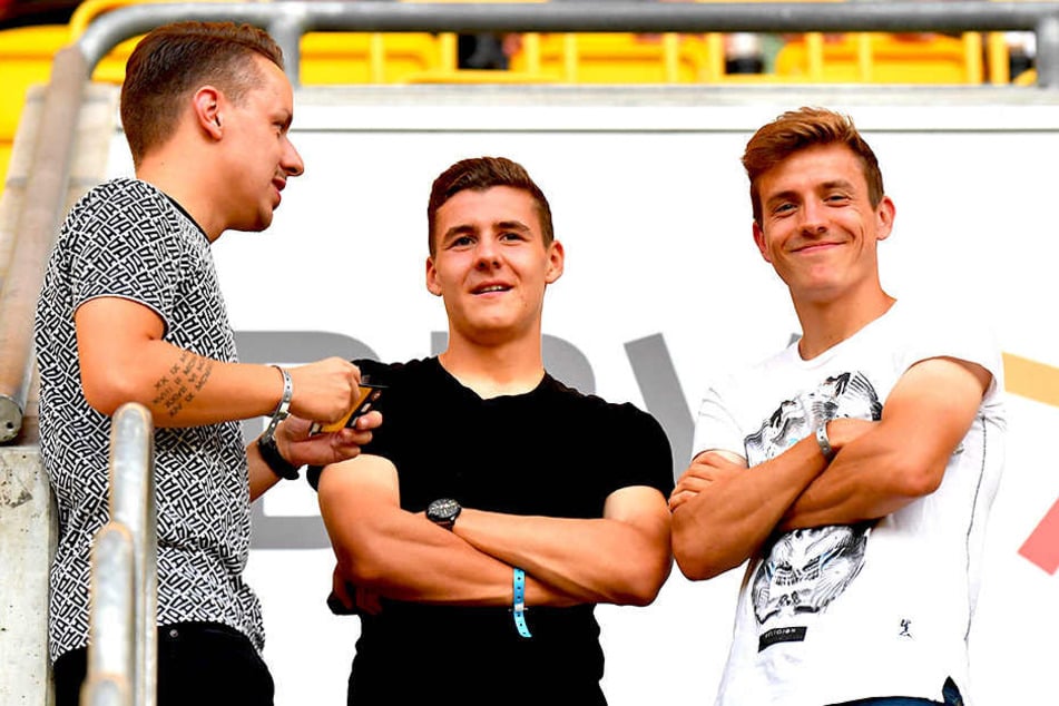 Niklas Hauptmann (r.) ist im Sommer zum 1. FC Köln gewechselt, seine Bruder Marius (19) gehört zum Profikader von Dynamo.