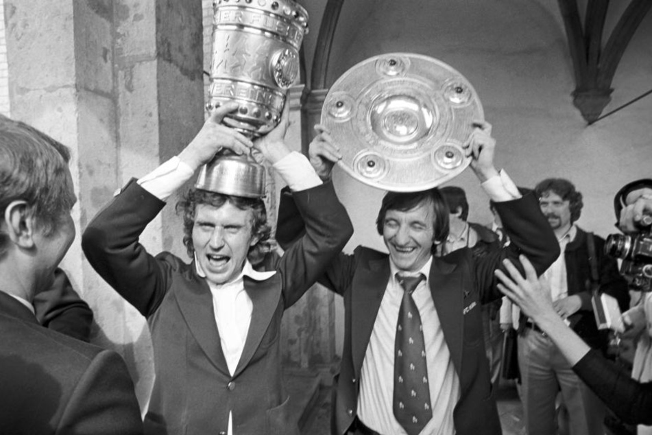 Das beste Jahr: Heinz Flohe und Hannes Löhr holten 1978 mit dem FC die Meisterschaft und den Pokalsieg.