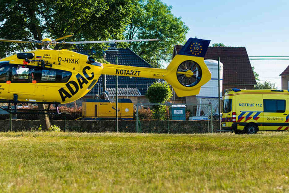 Einer der beiden Verletzten musste per Hubschrauber in eine Spezialklinik gebracht werden.