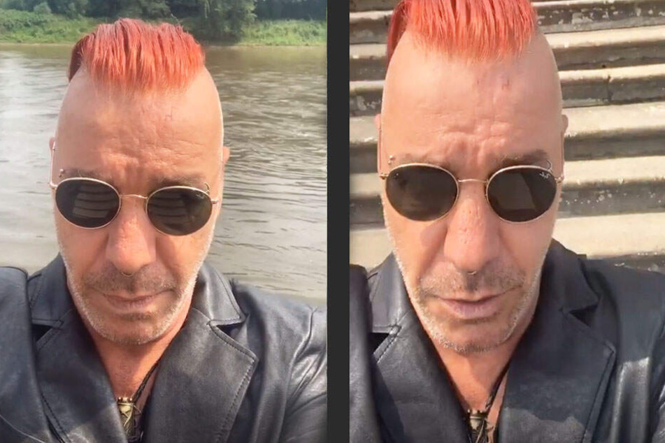 Till Lindemann besuchte am Dienstag Schloss Pillnitz.