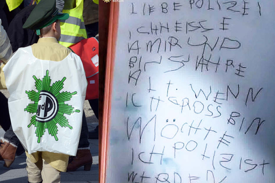 Ein Fünfjähriger aus Berlin möchte Polizist werden. (Bildmontage)