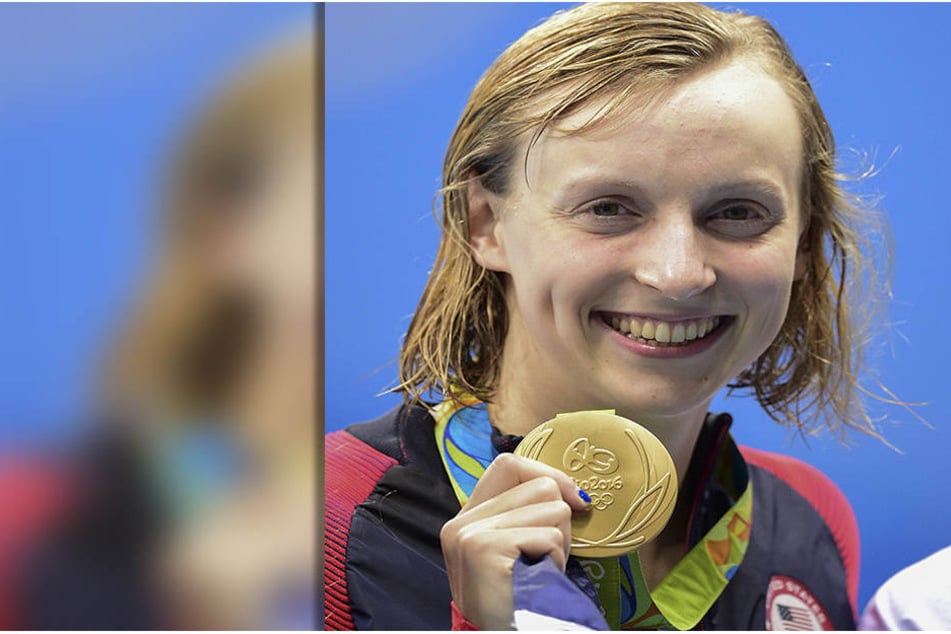 Katie Ledecky mit ihrer Goldmedaille über 200 Meter Freistil