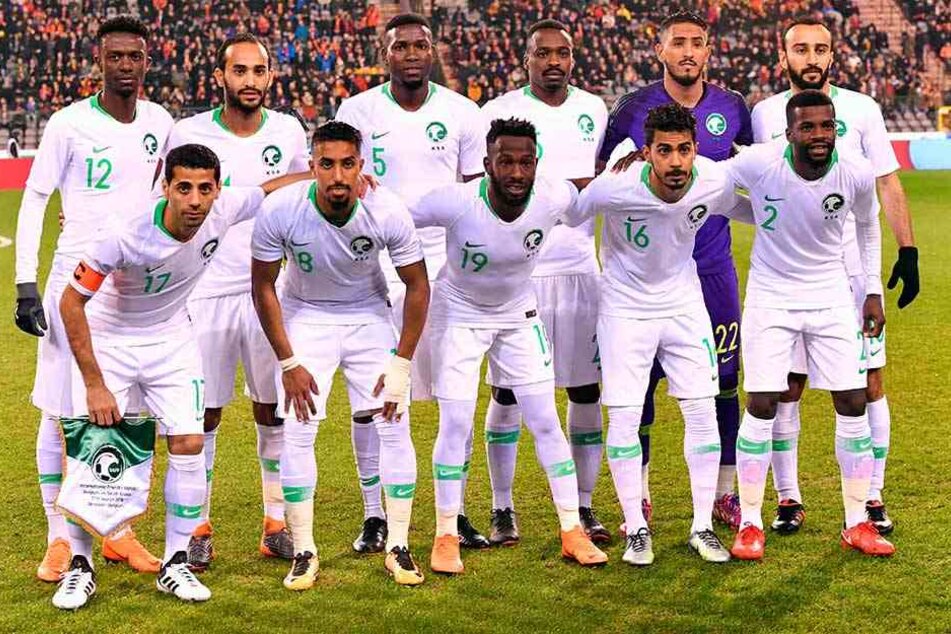 Mannschaftsfoto der Nationalelf von Saudi-Arabien.