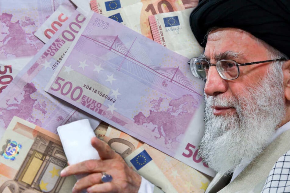 Ajatollah Ali Chamenei, Oberster Führer des Iran, kämpft um iranisches Geld im Ausland. (Bildmontage)