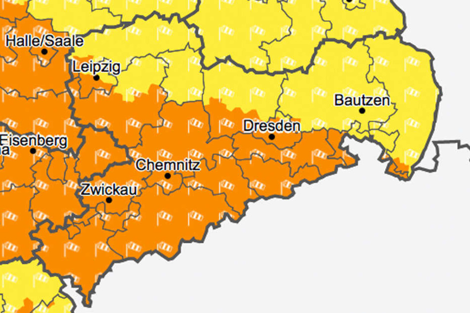 In weiten Teilen Sachsens warnt der Deutsche Wetterdienst vor Sturmböen.