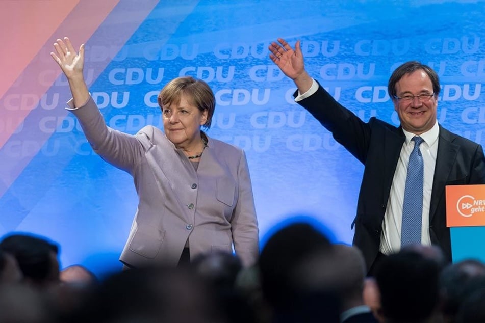 Gemeinsam mit CDU-Landeschef Armin Laschet machte die Kanzlerin Werbung für ihre CDU.