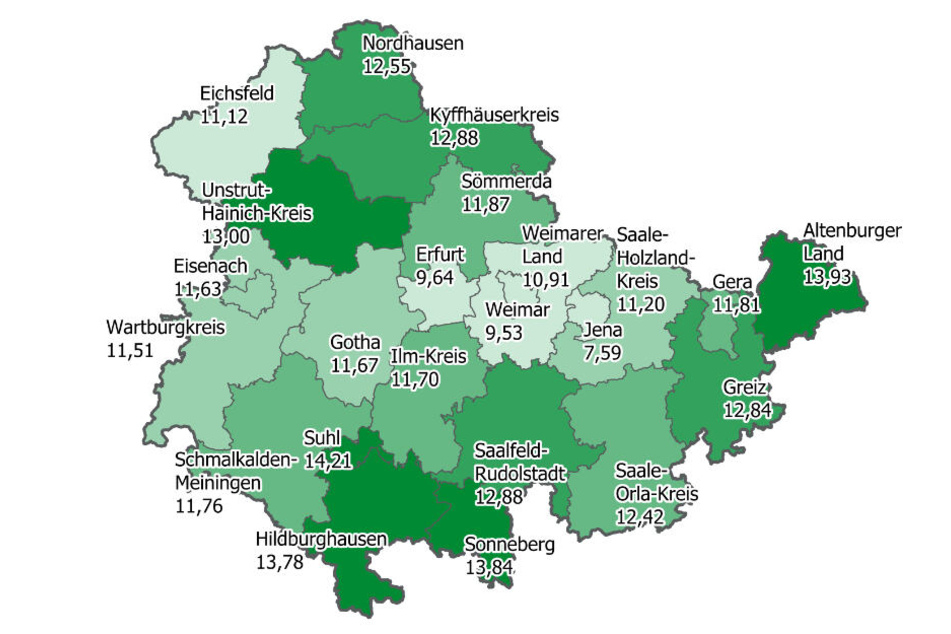 In Thüringen leben die meisten Diabetiker im Kreis Suhl.