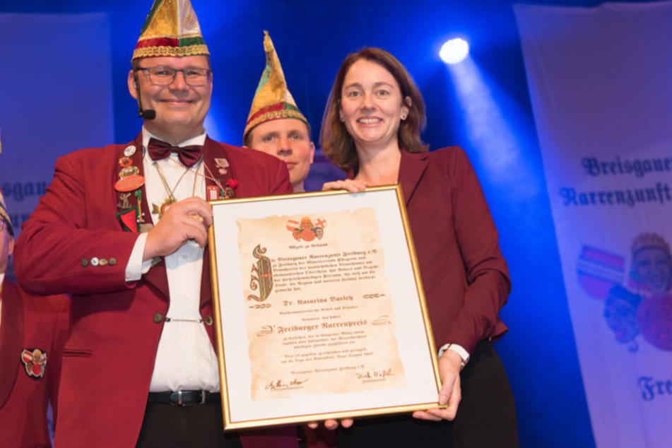 Für sie ist der Narrenpreis "eine große Ehre": Bundesfamilienministerin Katarina Barley (SPD).