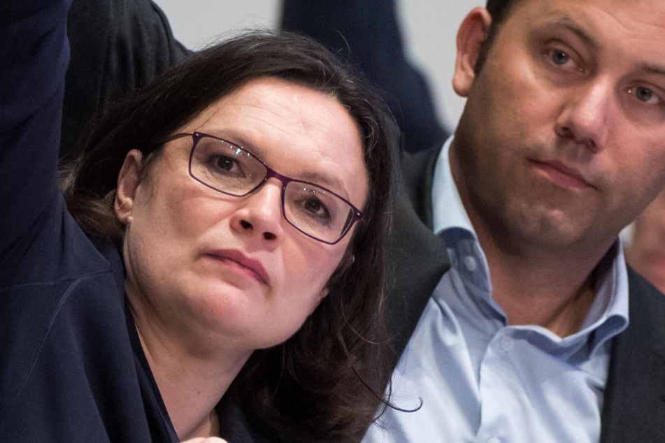 Andrea Nahles (48, SPD-Vorsitzende) und Lars Klingbeil (40, SPD-Generalsekretär).
