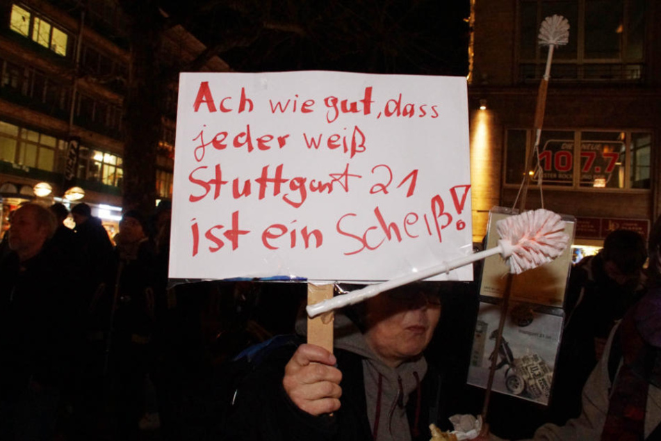 Klare Ansage dieser Demonstrantin.