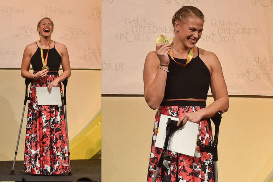 Eine strahlende Siegerin: Christiane Reppe (29) hat endlich wieder eine Goldmedaille.