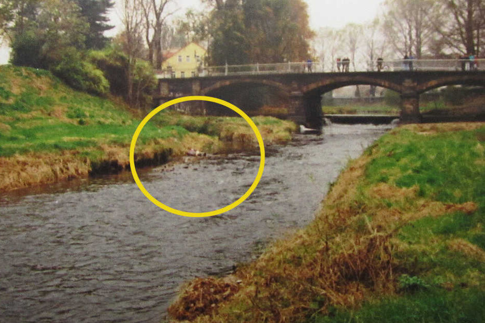Hier wurde im Oktober 1996 die Leiche des getöteten Trinkers Hans-Georg B. an der Mandau gefunden.