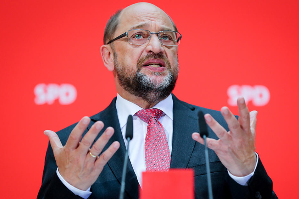 Der SPD-Parteivorsitzende, Martin Schulz, in der SPD-Parteizentrale in Berlin während einer Pressekonferenz.