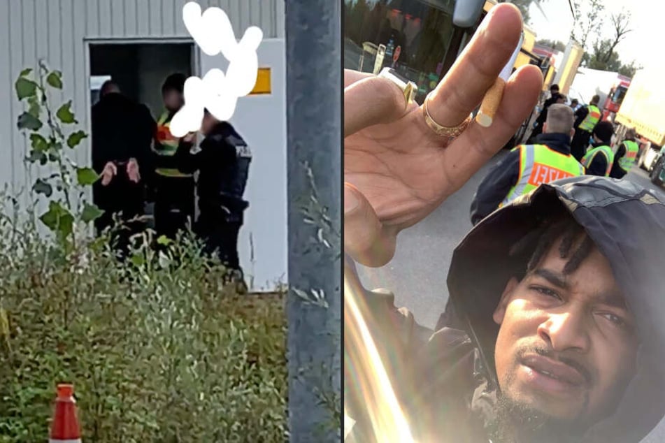 Maxwell dokumentiert in seiner Instagram-Story, wie LX von Beamten abgeführt wird.
