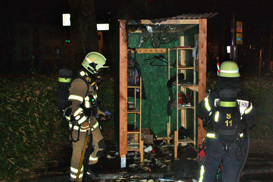 Die neue "Give-Box" in Paderborn wurde schon wieder angezündet.