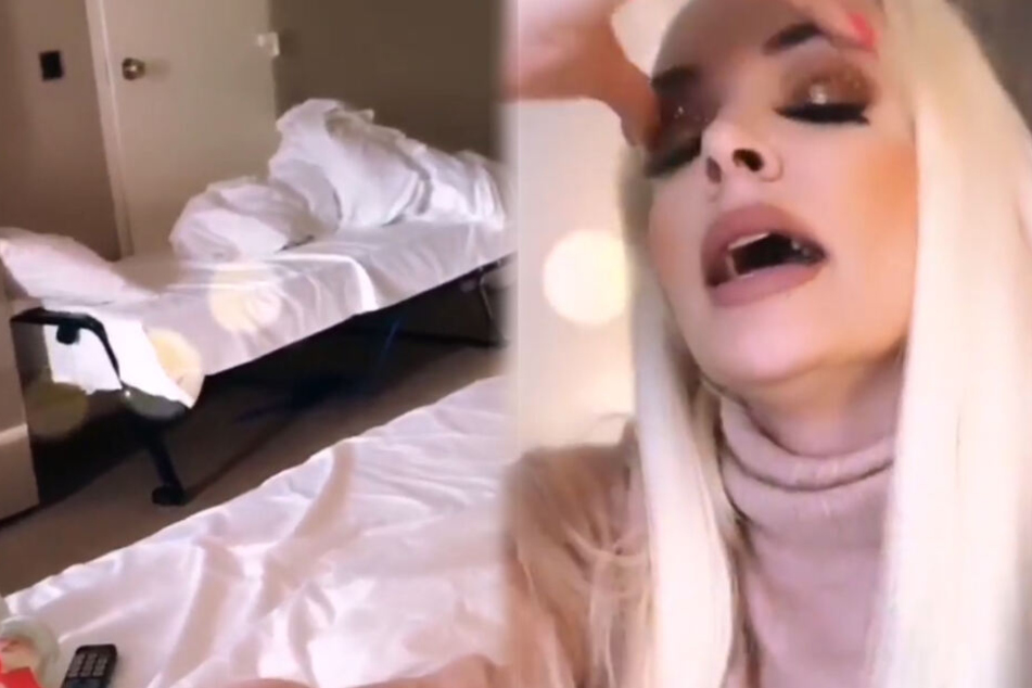 Schließlich musste sich Daniela ein Klappbett besorgen. (Screenshots/Fotomontage)