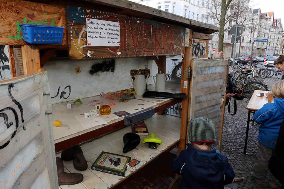 Die Leipziger Stadtverwaltung fordert für die "Givebox" einen Sondernutzungsvertrag.