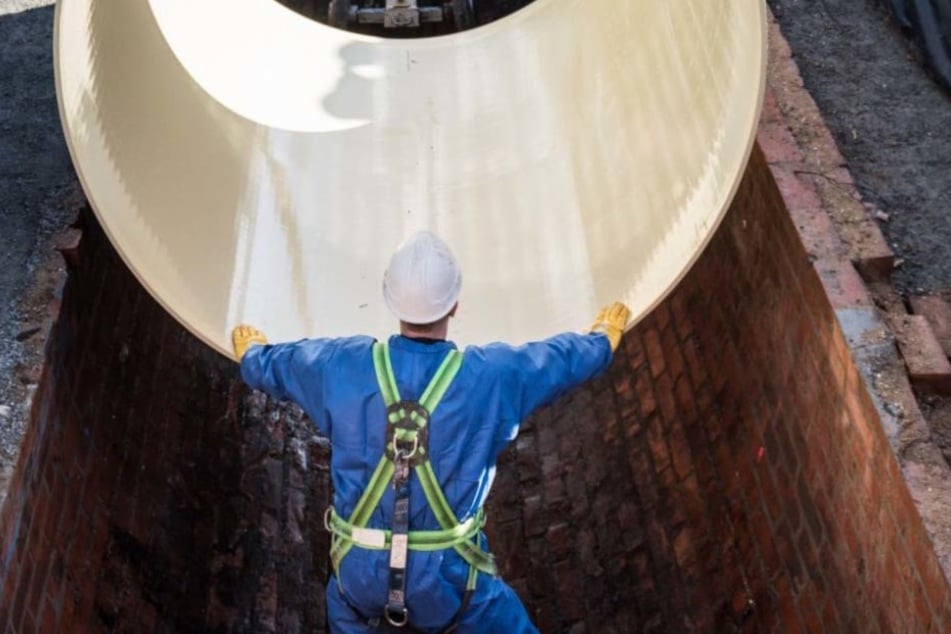 Kanalarbeiten in Leipzig. In diesem Jahr wollen die Wasserwerke 62 Millionen in Kanalnetz und Anlagen investieren.